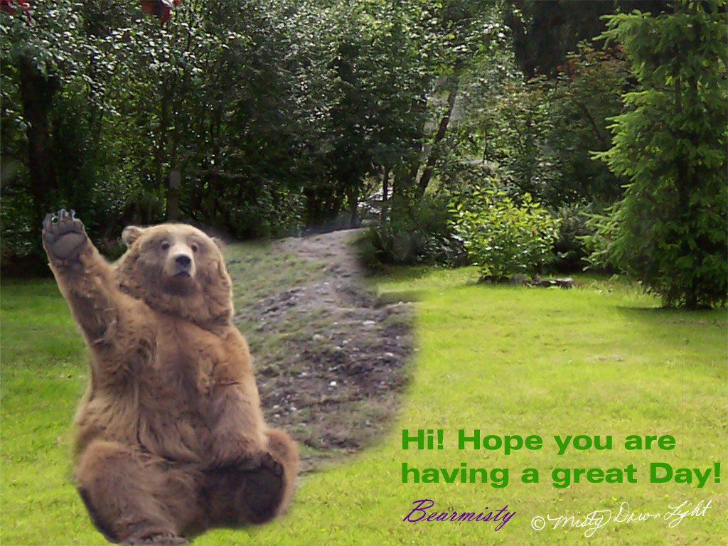 Bear waving hi